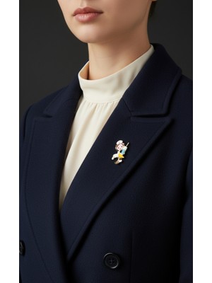 Efeaks Sağlık Çalışanları Için Neşeli Mesleki Broş - Hemşire Figür