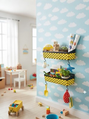 Vivart 2'li Çok Amaçlı Yapışkanlı Askılı Düzenleyici Organizer Raf