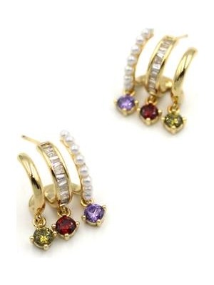 Royaleks Taşlı Küpe - Altın