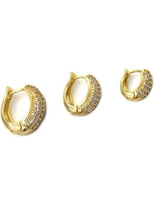 Royaleks 3'lü Halka Küpe - Altın