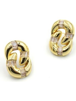 Royaleks Taşlı Küpe - Altın