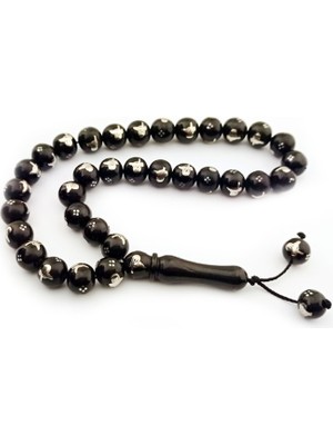 Pigado Pirinç Tuğra Işlemeli Gürcistan Oltu Taşı Tesbih