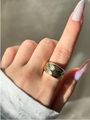 Kadın Gold Renk Vintage Yüzük
