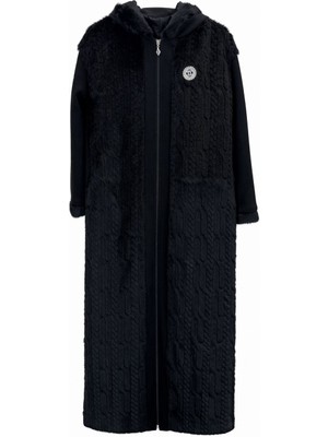 JOOQSTORE Moda Kürk Detaylı Kaban