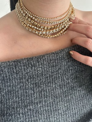  Çoklu Zirkon Taşlı Tasarım Zra Marka Model Kolye