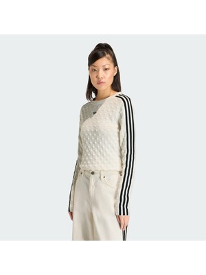 Adidas Originals KS6461 Adıdas Orıgınals Slım Solıd Spıke Knıt Sweatshırt