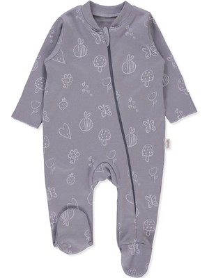 Bebetto Interlok Fermuarlı Patikli Tulum (Mını Bee) Lila