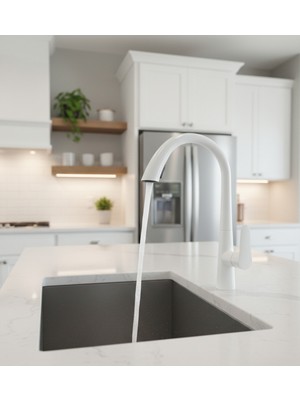 Emfa Aksesuar Beyaz Spiralli Mutfak Bataryası -Beyaz Gizli Spiralli Mutfak Bataryası