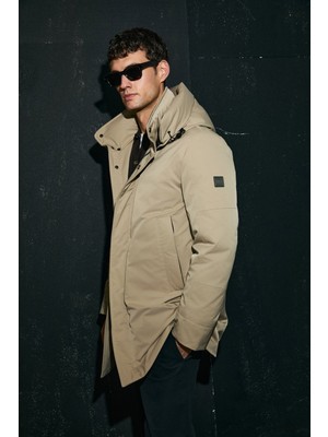 Lufian Erkek Donald Kaz Tüyü Mont 112120257 Bej