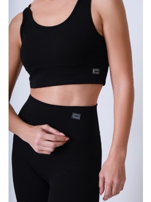 Aiza  Fitilli Siyah Bralet