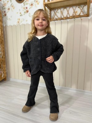 bebexy Yakalı Welsoft Çeketli Gri Takım