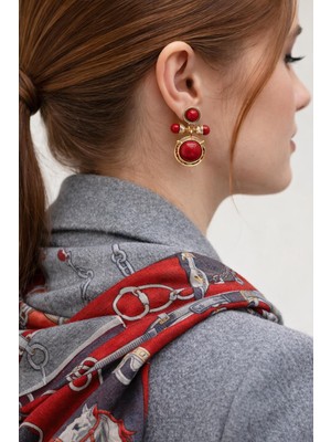 New Obsessions Antik Sarı Vintage Küpe