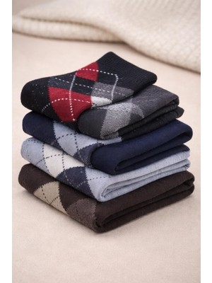 Sky Socks 5'li Ekonomik Paket Klasik Desen Erkek Soket Çorap Seti