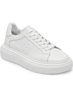 Tergan Beyaz Hakiki Deri Erkek Sneaker - E25S1AY57539-A26