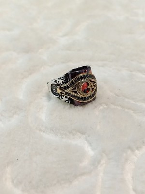 Canka Ay Yıldız Gümüş Erkek Yüzük