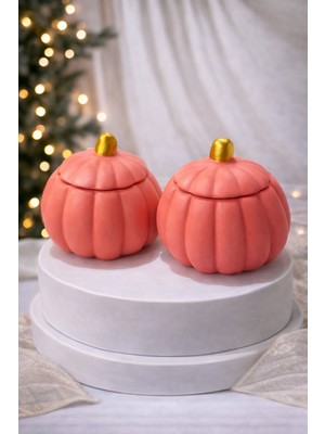 Glowa 2'li Balkabağı Mini Kutu Dekoratif Biblo(El Yapımı)