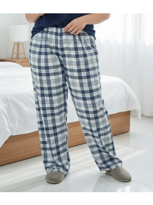 Erdenay Tekstil Büyük Beden Pamuklu Kışlık Içi Şardonlu Iki Iplik Pijama Altı