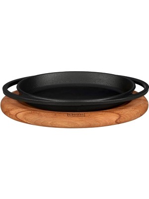 Storemax Pişirme Kabı, Lv Eco O Tv 2114 K4 Oval Tabak Çanak ve Tabak, Ahşap, Ölçüler 21 x 14 Cm, Dökme Demir, Siyah