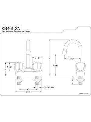 Storemax KB461 Americana Bar Musluk, 3-1/2-Inç, Parlak Krom