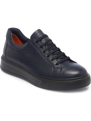 Tergan Lacivert Hakiki Deri Erkek Sneaker - E25S1AY57527-A31