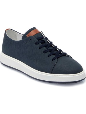 Tergan Lacivert Hakiki Deri Erkek Sneaker - E25S1AY57547-A31