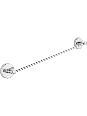 Storemax Paslanmaz Uzun Banyo ve Mutfak Havluluğu, Krom, Vidalı Yuvarlak Tasarım,