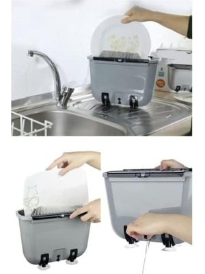 Storemax Hazneli Tabak Yıkama Fırçası EASYSO5714 Temizlik Aparatlı Tahliye Vanası Renkli Vantuzlu