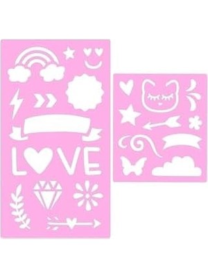 Storemax 11500 –  Seti, 10 Kalem ve 2 Şablonlu, 10 Farklı Renkte Ince Boya Kalemi, Yazma, Çizim ve El Yazısı Için Ideal