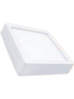 Sıva Üstü LED Panel Armatür, Kare, Slim, 18W 3000K 1260LM, Sarı Işık, 21.5X21.5 cm