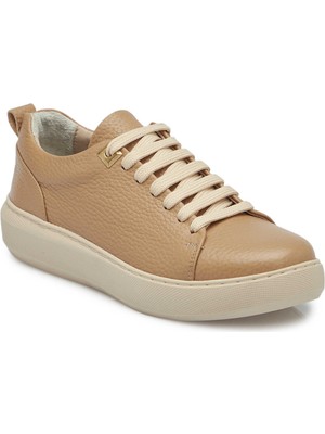 Tergan Bej Hakiki Deri Kadın Sneaker - K25S1AY68140-T8Z