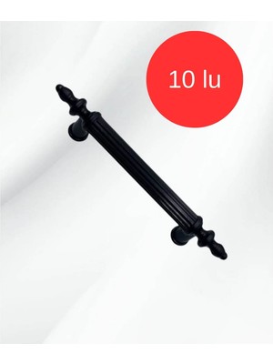 10 lu paket Zeymen Hırdavat 96mm Siyah Plastik Çekmece Dolap Şifonyer Çubuk Kulp [10 Adet]