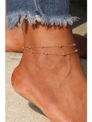 M Miel Kadın Ikili Çelik Kararmaz Top Detay Halhal