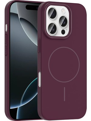 Egstech Apple iPhone 16 Pro Max Kılıf Kablosuz Şarj Ince Magsafe Manyetik Özellikli Elinizden Kaymaz Pürüzsüz Premium Kılıf