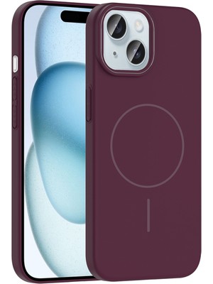Egstech Apple iPhone 15 Kılıf Kablosuz Şarj Ince Magsafe Manyetik Özellikli Elinizden Kaymaz Pürüzsüz Premium Kılıf