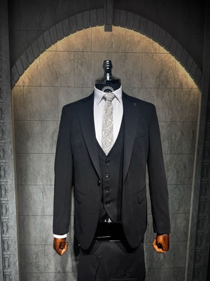 Dupont Slim Fit Tek Düğme Kırlangıç Yaka Takım Elbise