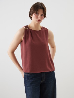 Lc Waikiki Yeni Sezon Bisiklet Yaka Aplike Detaylı Bluz