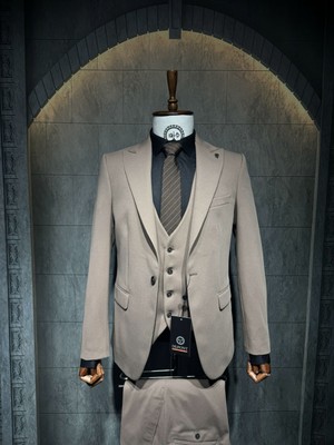 Dupont Slim Fit Tek Düğme Kırlangıç Yaka Takım Elbise