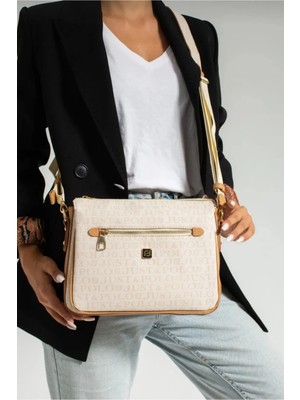 Just Polo Kadın Günlük Kullanıma Uygun Su Geçirmez Baskılı Ayarlanabilir Askılı Omuz Çantası