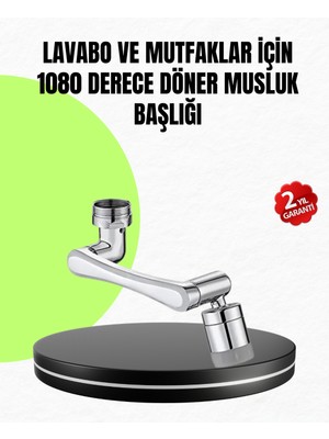 Verto 2 Modlu 1080° Dönebilen Musluk Başlığı Esnek 3 Eklemli Hareketli Tasarım