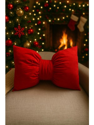 Giftpillowss Kırmızı Fiyonk Kırlent