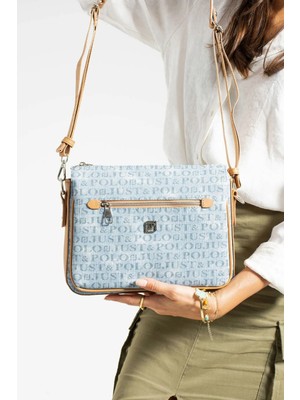 Just Polo Kadın Su Geçirmez Kabartma Baskılı Ayarlanabilir Askılı Lüks Omuz Çantası