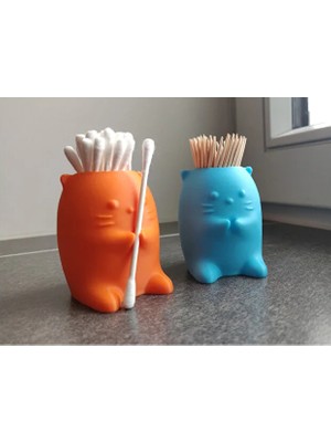 KMA Tekstil Kulak Çöpü ve Kürdan Organizeri & Tutucu & Düzenleyici & Standı 2'li Set