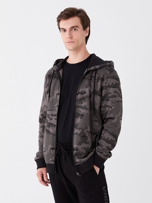 Lc Waikiki Yeni Sezon Kapüşonlu Uzun Kollu Erkek Kalın Fermuarlı Sweatshirt