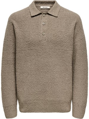 ShopINN Onsdale Rlx Ls Polo Knıt Noos Erkek Gri Kazak - 22033324
