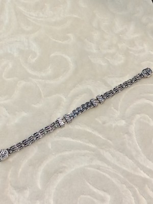 Canka El Yapımı Oksitli Gümüş Erkek Bileklik