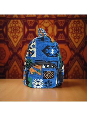 Qulothes Etnik Desen Işlemeli Özel Dokuma Sırt Çantası