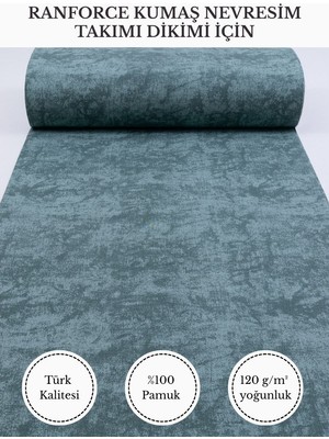 Fabricstown Ranforce Kumaş Nevresim Dikimi Için – %100 Pamuk, 240 cm × 100 Cm, Mermer Desen