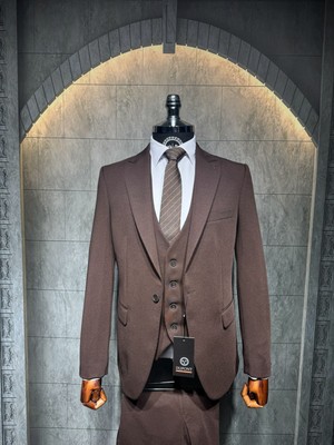 Dupont Slim Fit Tek Düğme Kırlangıç Yaka Takım Elbise