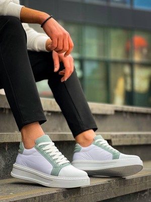 KB-X46 Kuback Beyaz Bebe Mavi Yüksek Beyaz Taban Günlük Spor Ayakkabı