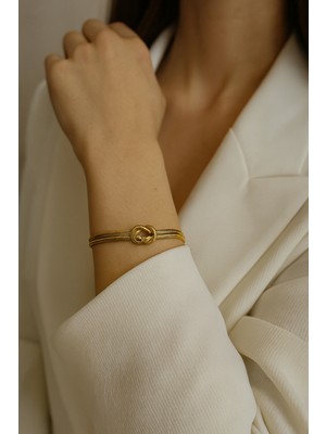 Stainless Steel Aşk Düğümü Çelik Bileklik